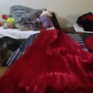 A red party dress